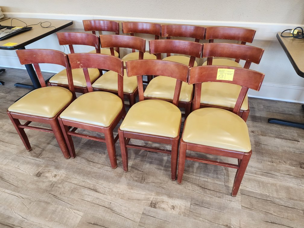 (12) Wooden Chairs from Robinson Furniture Company, Toccoa, GA