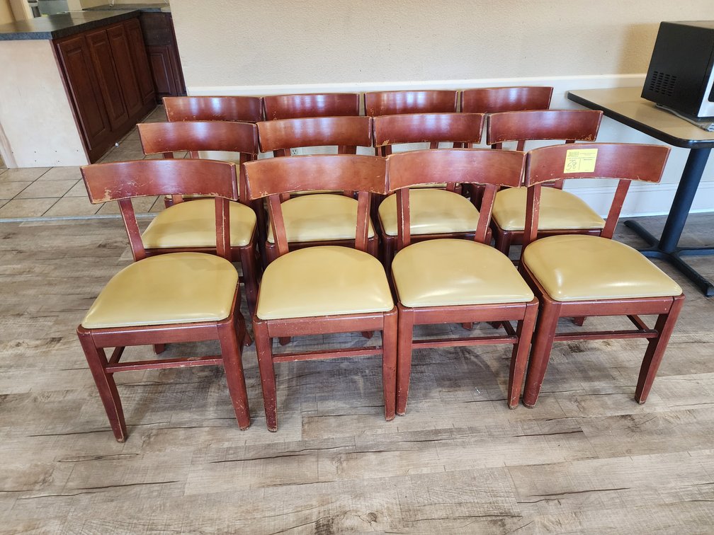 (12) Wooden Chairs from Robinson Furniture Company, Toccoa, GA