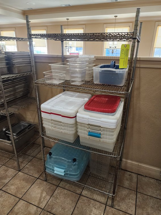 Metro Style Rack and Contents - Plastic Containers