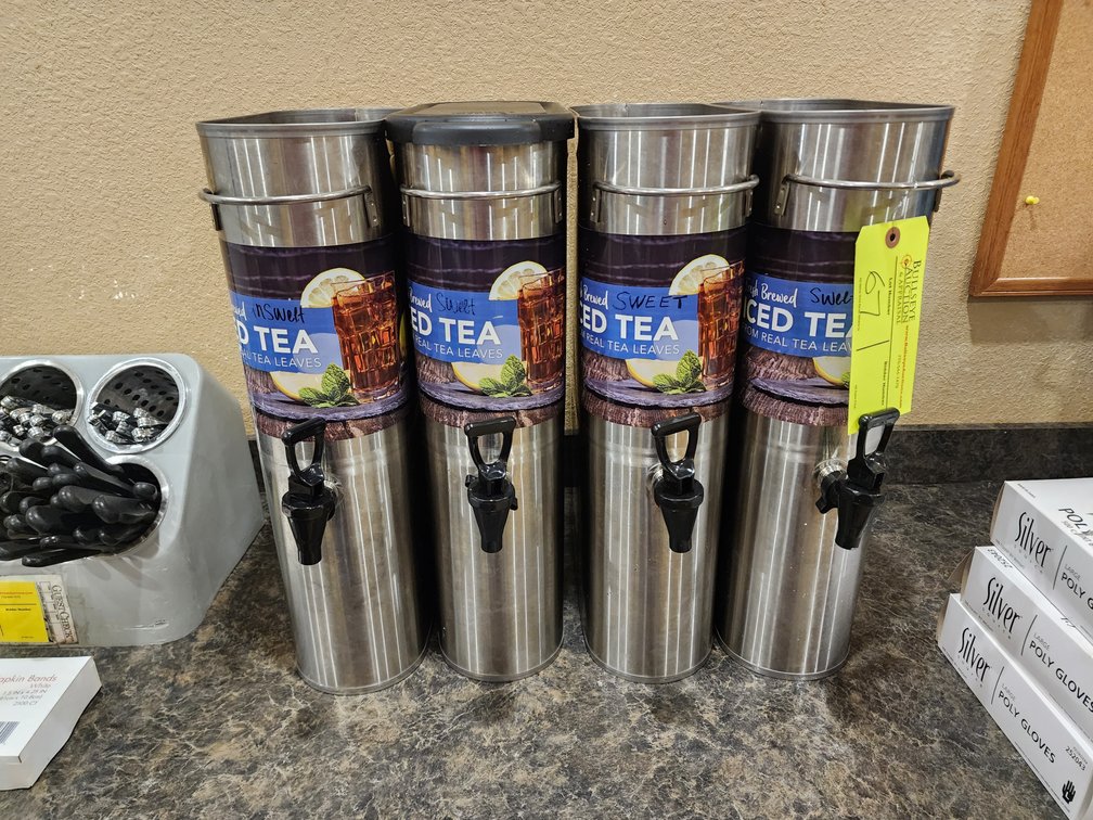 (4) Stainless Tea Urns
