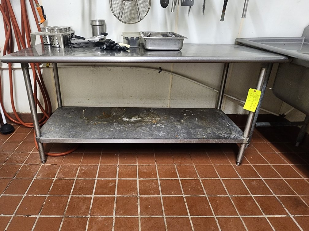 Stainless Table, Approx. 72" x 30"
