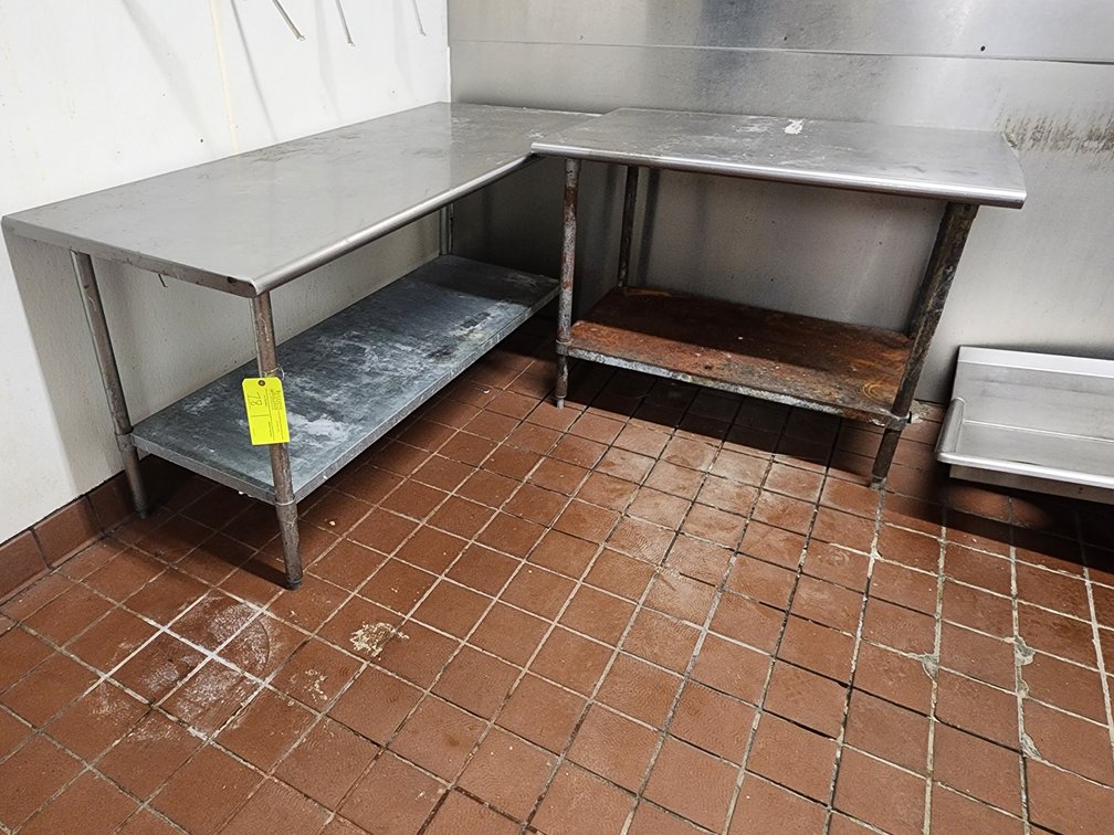 (2) Stainless Tables, Approx. 72" x 30" and 48" x 30"