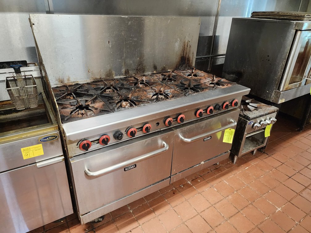Kitma Dual Oven Gas Range with Ten Burner Stove