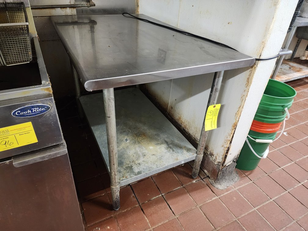 Stainless Table, Approx. 48" x 30"