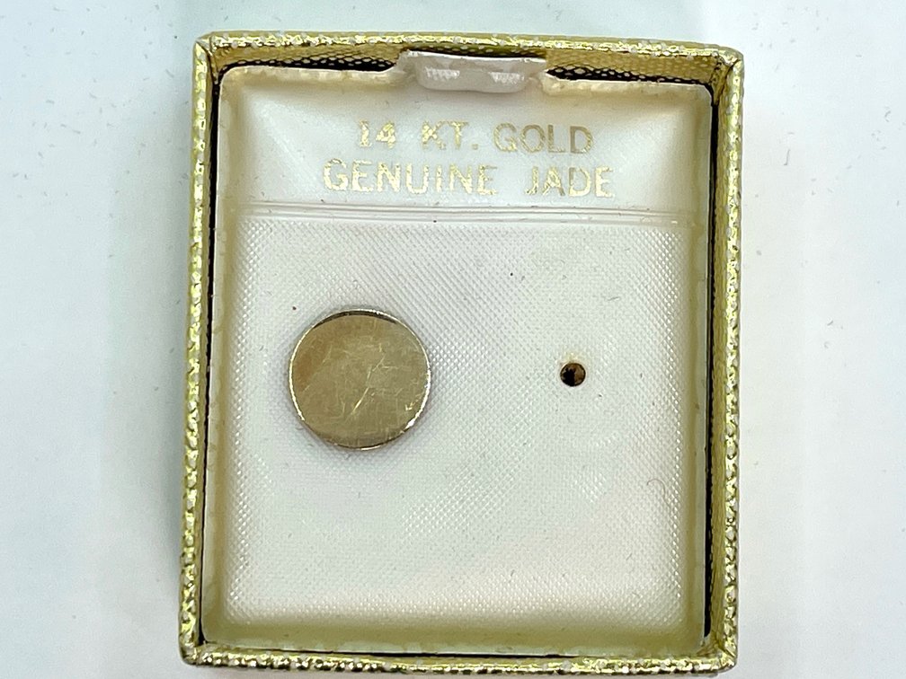 Vintage Foster 14K Yellow Gold Tie Tack, Plain Round Face