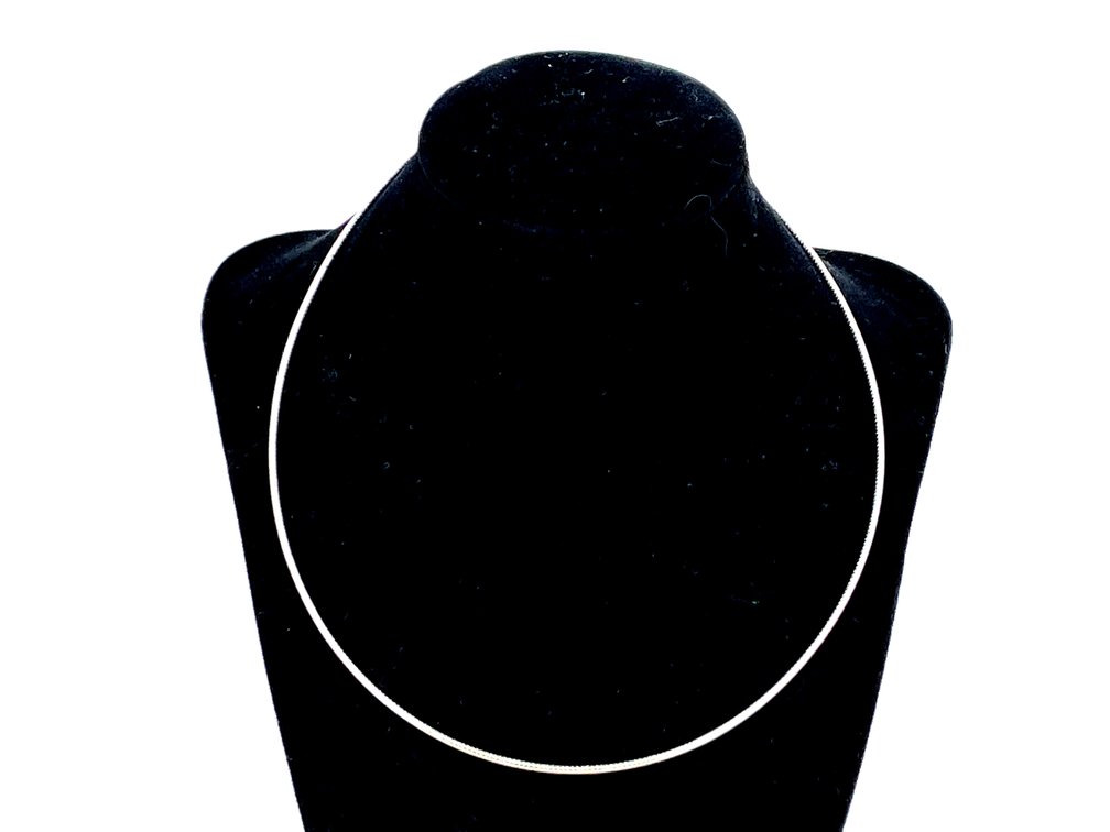 Sterling Silver 925 Necklace, 16" Snake Chain, Lobster Clasp, Adjustable Extender