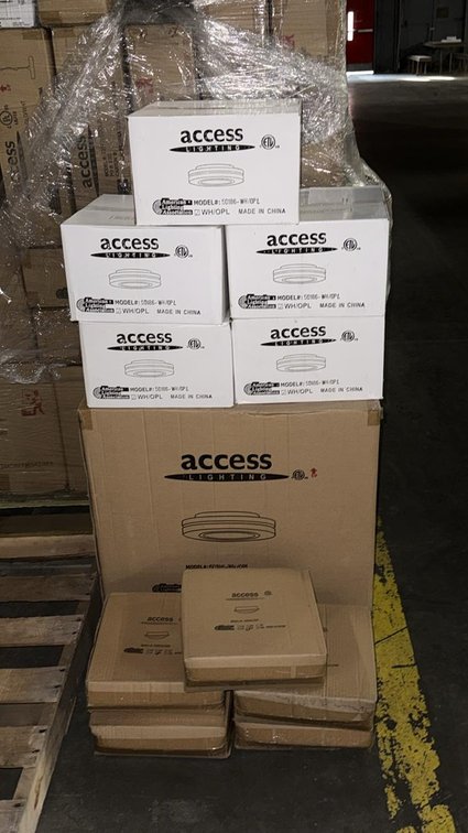 Access Lighting Flush Mounts: Model 20816LEDD & 50186-WH/OPL, White/Opal, 11.5–13in Diameter