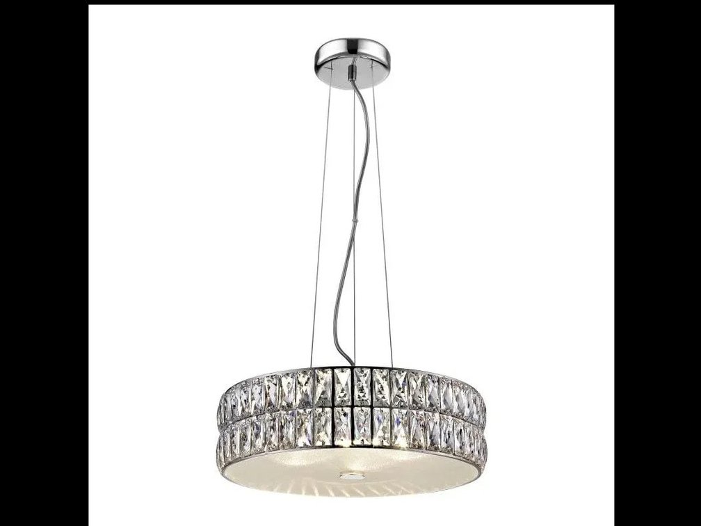 5 Units - Access Lighting 62358LEDD-MSS/CRY 16" LED Crystal Chandelier Pendant, 28W, 2240lm, 3000K, ETL Listed