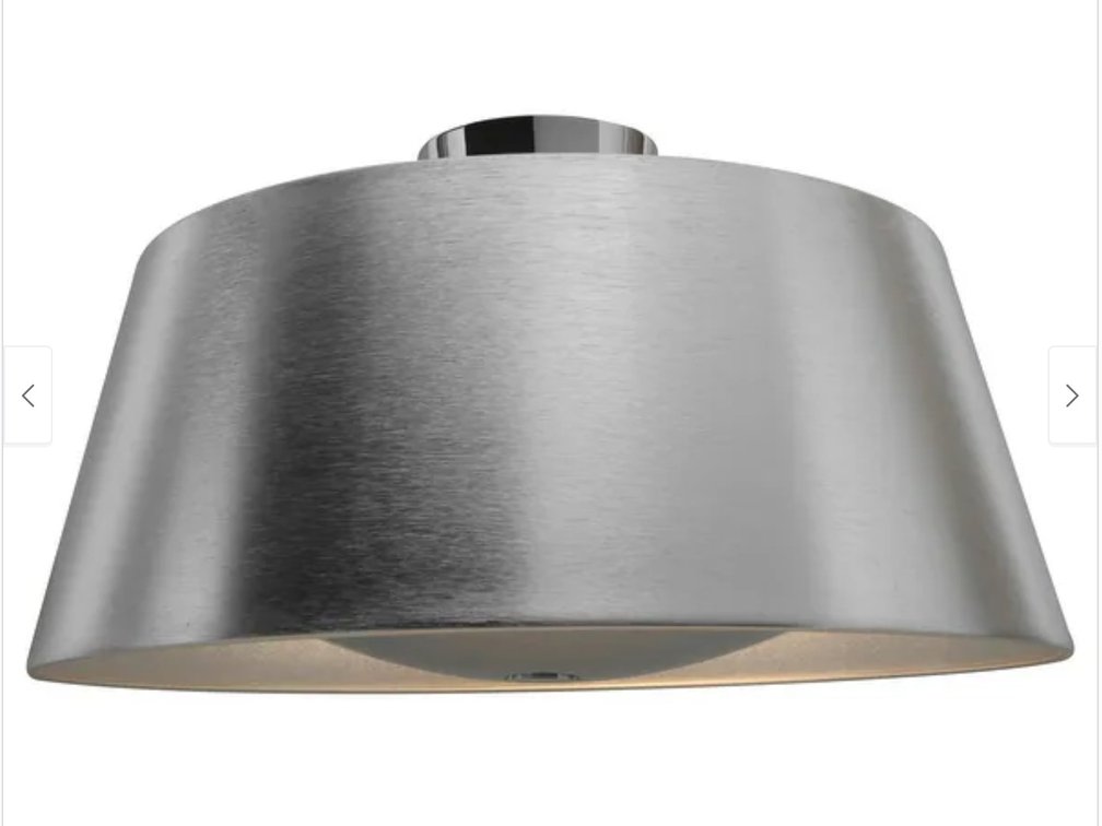 Access Lighting 23764LEDDLP-BSL LED Flush Mount Fixtures, Brushed Steel, 23 Cases, Bulbs Included