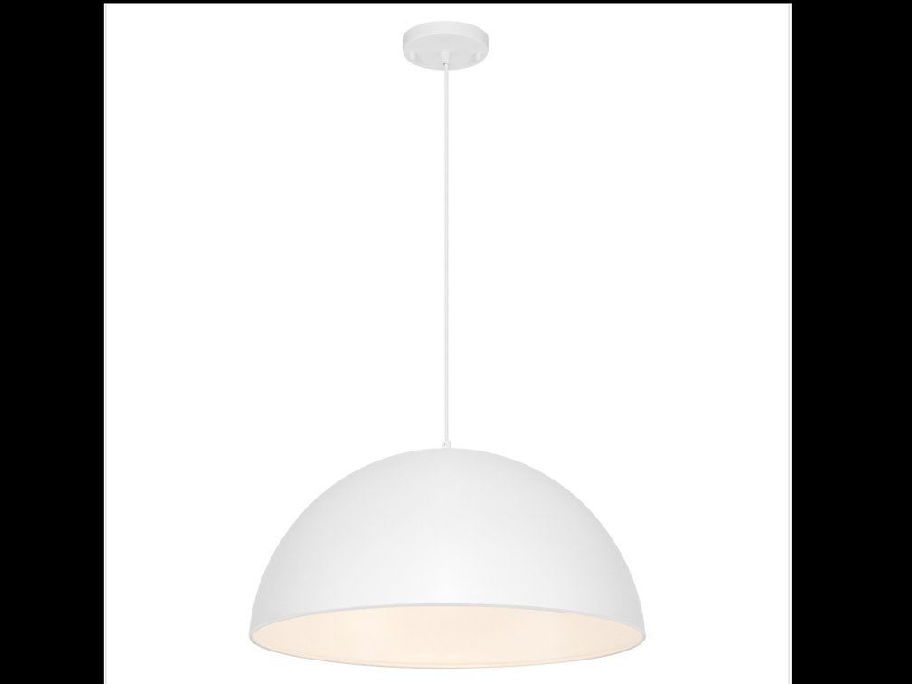 Six Units - Access Lighting 23767LEDDLP-GWH/SILV LED Pendant Fixture, cULus Listed, Glass Shade, Bulb Included