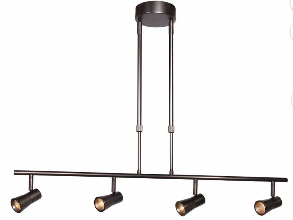 Access Lighting 63064LEDD 4-Light Integrated LED Track Fixture, Brushed Steel or Bronze, 48"x6.5"
