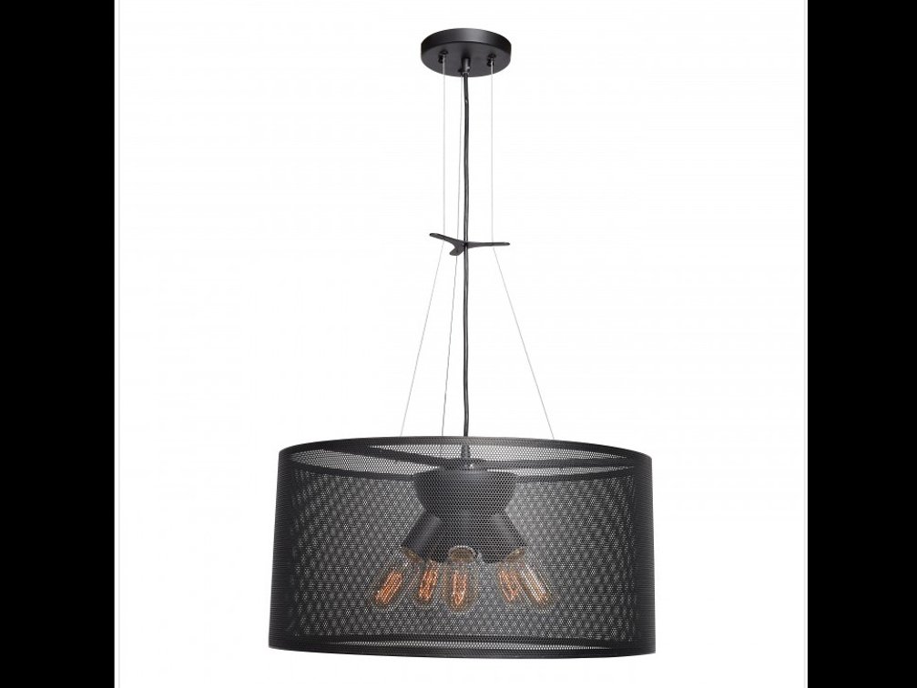 Access Lighting 50927-BL Drum Pendant Ceiling Fixture, Black, Lot of 12