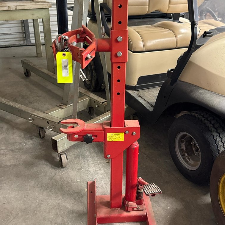 Hydraulic Coil Spring Compressor MacPherson Strut Tool, Manual Hydraulic, Adjustable, Pedal Operated