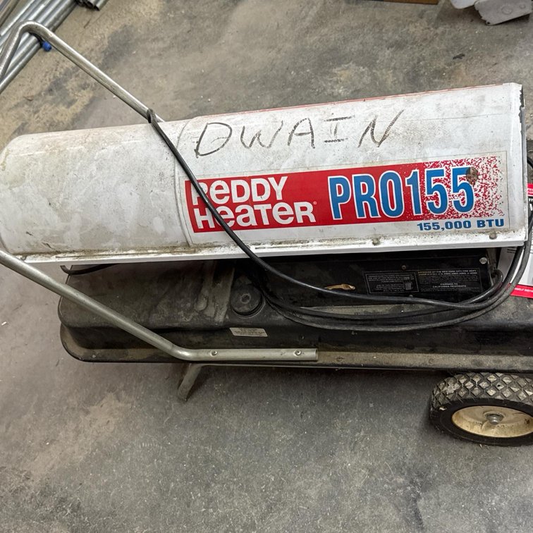 Reddy Heater PRO155 155,000 BTU Forced Air Portable Kerosene/Diesel Heater w/New Nozzle Kit