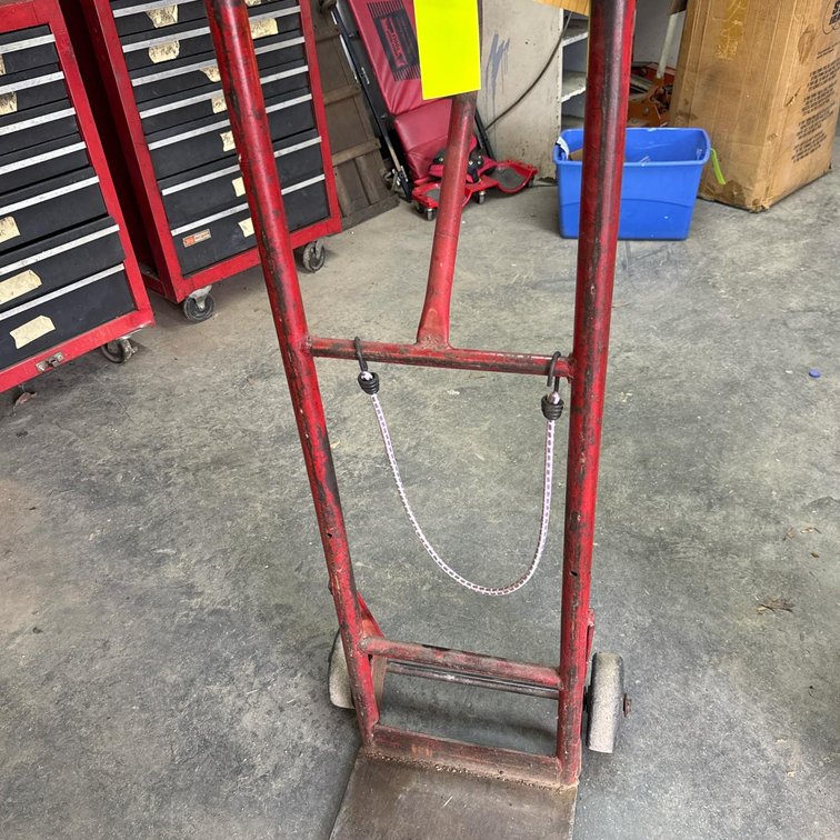 Heavy-Duty Steel Hand Truck Dolly, Red