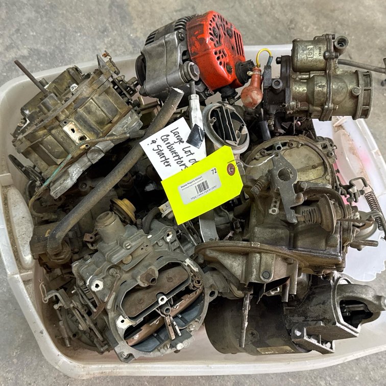 Large Lot of Mixed Carburetors & Starters - For Parts or Core Rebuilds