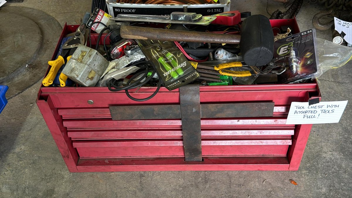 Red 7-Drawer Tool Chest with 70+ Assorted Hand Tools
