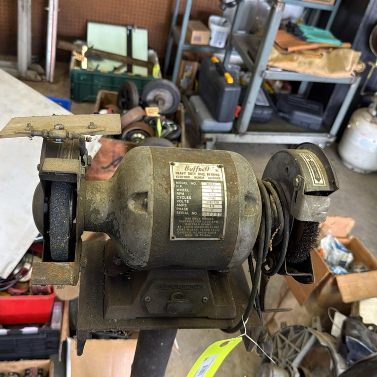 Buffalo BGBR-6 6" Bench Grinder, 1/2 HP, 3450 RPM, with Pedestal Stand