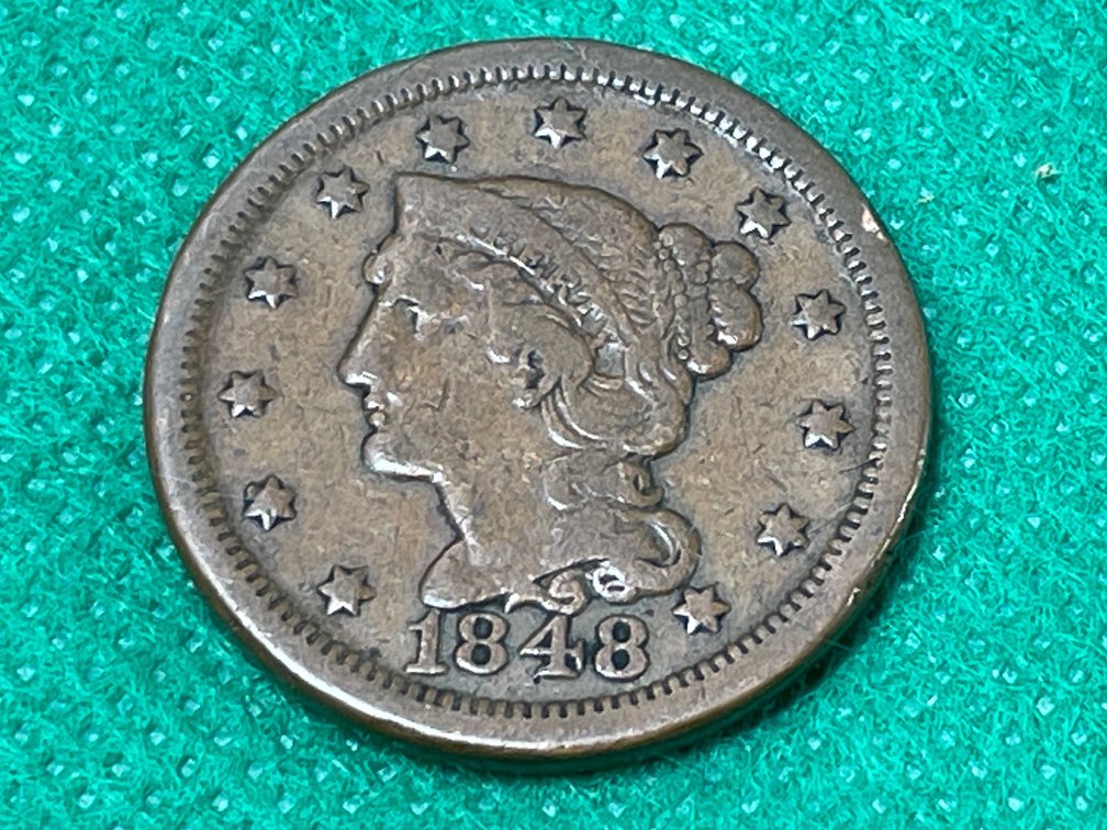 1848 Braided Hair Large Cent