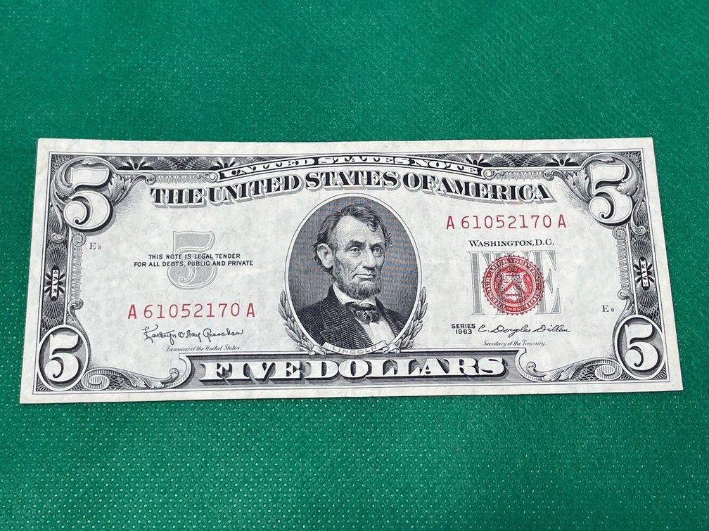1963 $5 Red Seal United States Note