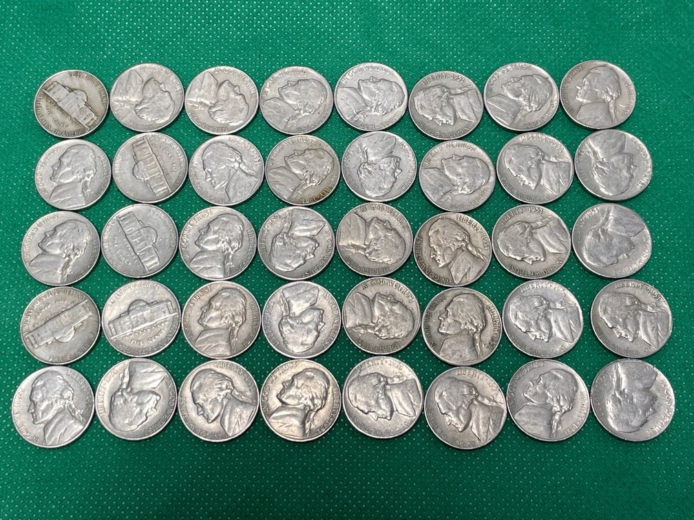 1951-S US Jefferson Nickels - Lot of 40