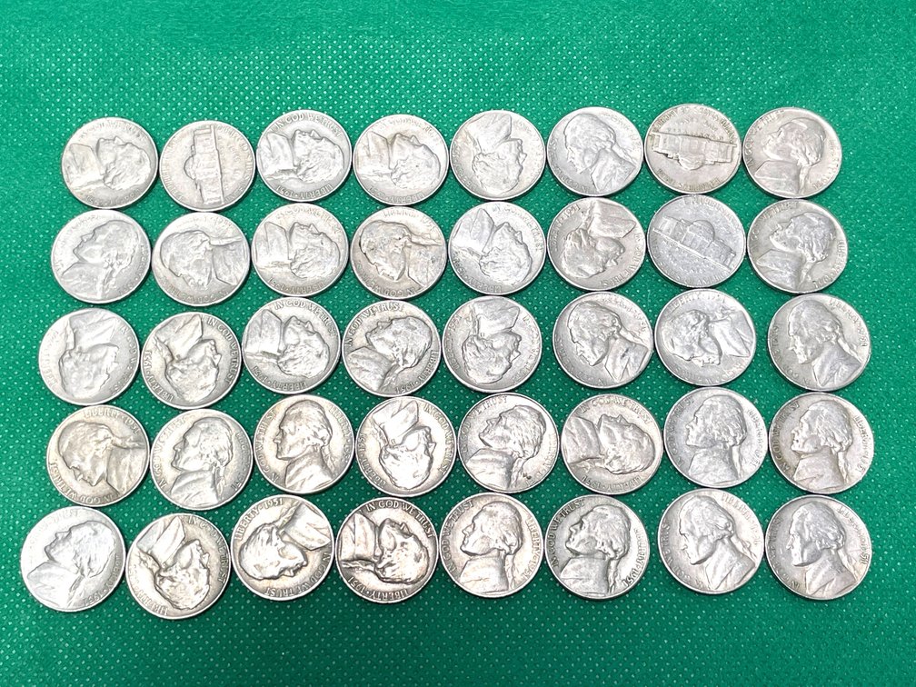 1951-S US Jefferson Nickels - Lot of 40
