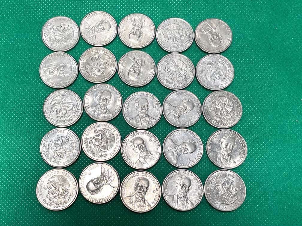 25 - 1964 Mo Mexico Francisco I. Madero 25 Centavos