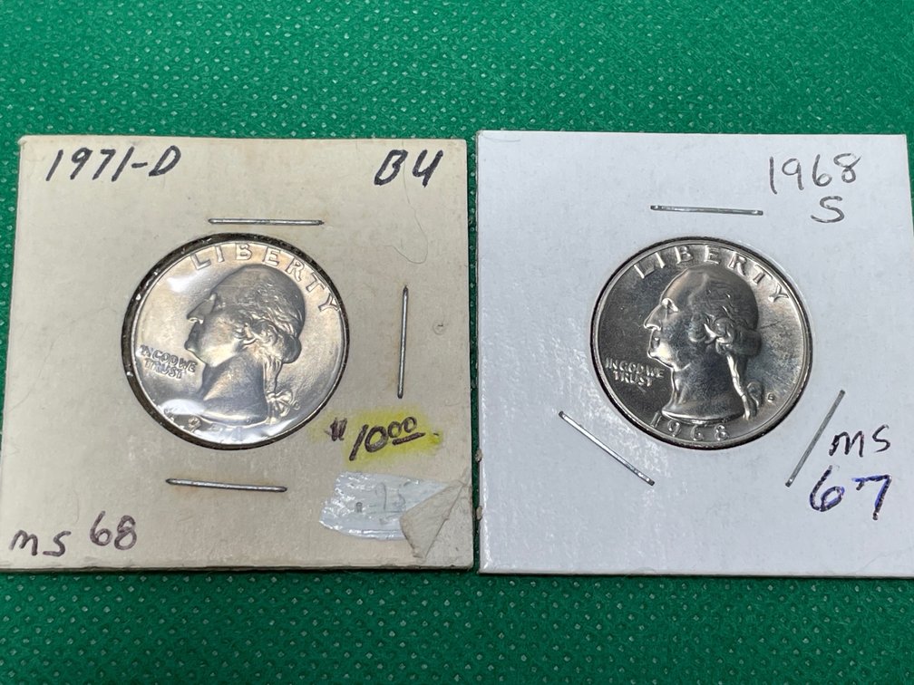 1968-S & 1971-D Washington Quarters