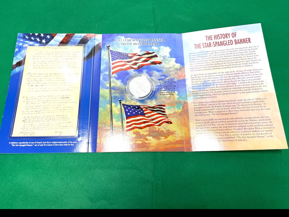 2012-P US Mint Star-Spangled Banner Proof Silver Dollar