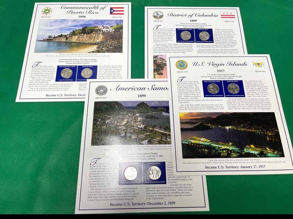 2009 P&D US Mint Territories Quarter Dollars