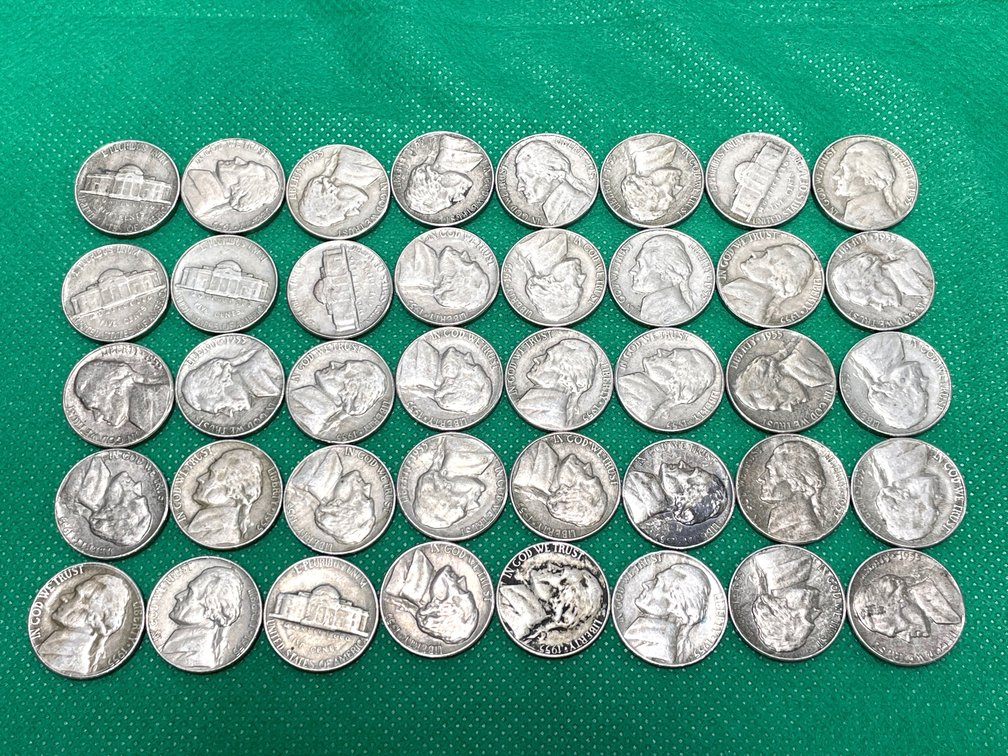 40 1955 Jefferson Nickels