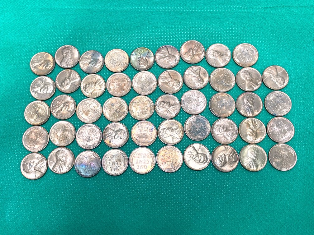 Lot of 49 BU 1955 Lincoln Wheat Cents