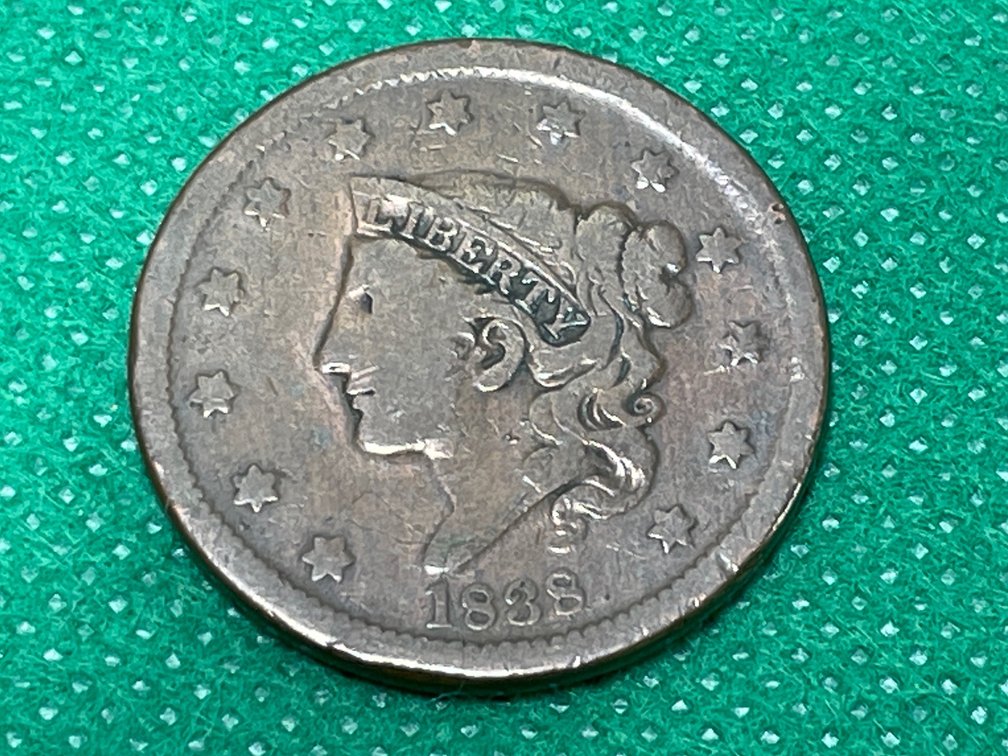 1838 Liberty Head Large Cent