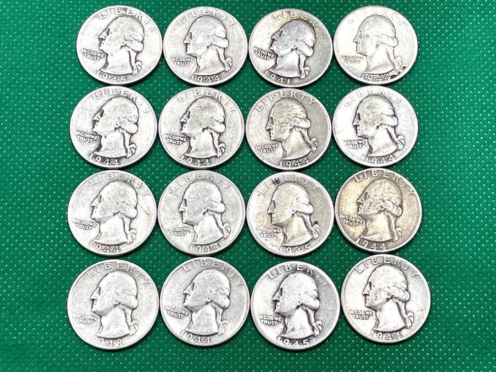 1941-1948 Washington Silver Quarters - Lot of 16