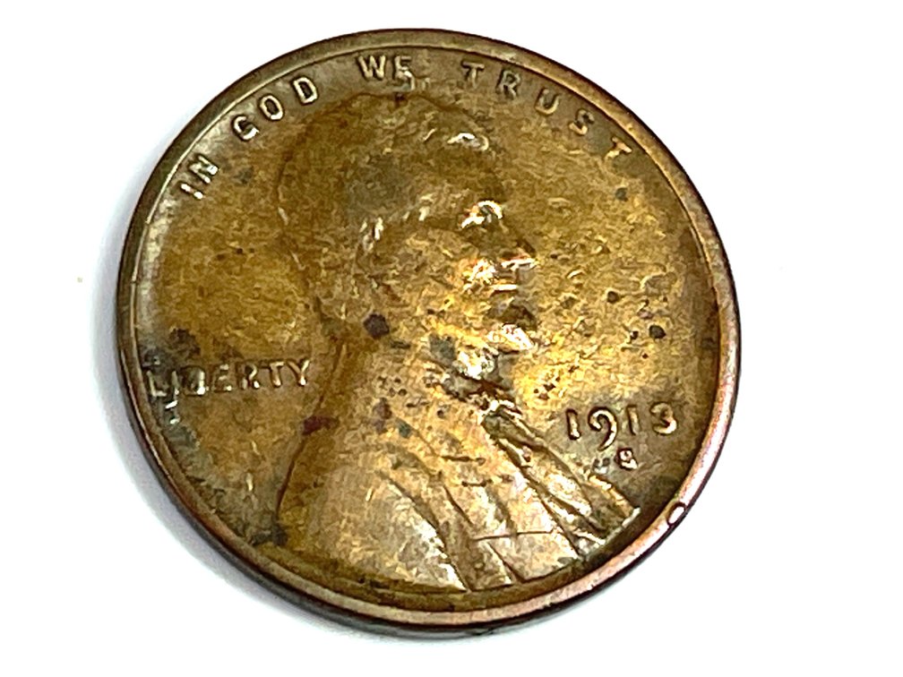 1913-S Lincoln Wheat Cent - VG-F