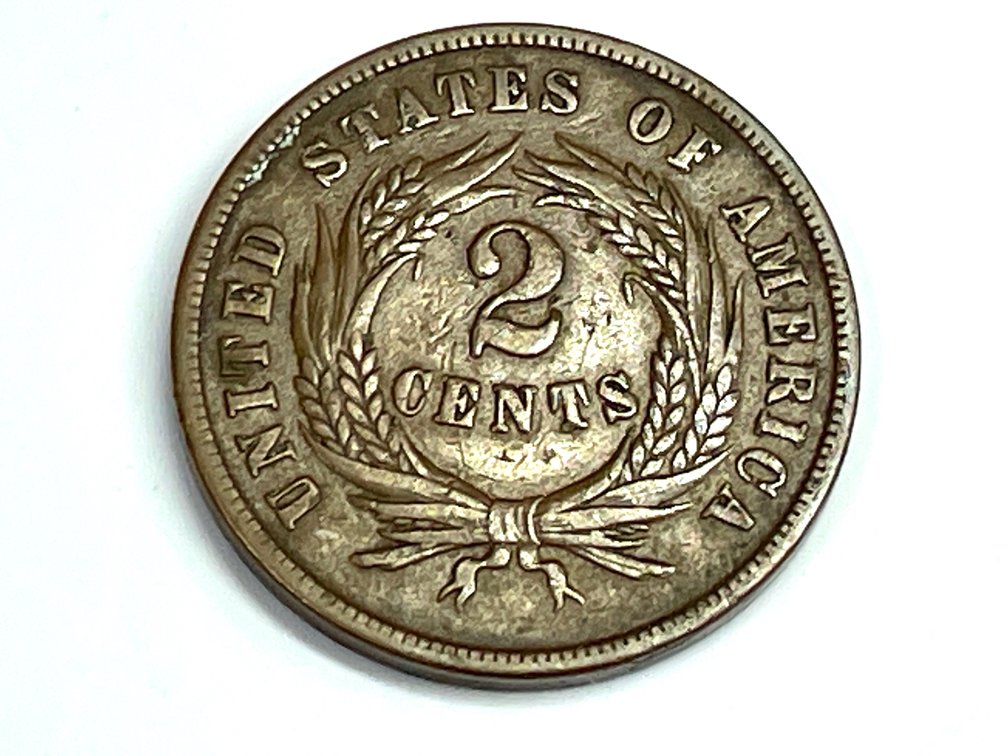 1864 US Two-Cent Piece - Civil War Era - VF
