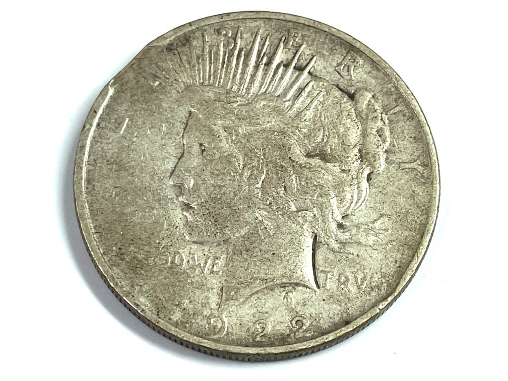 1922 Peace Silver Dollar - Clip at 10:00