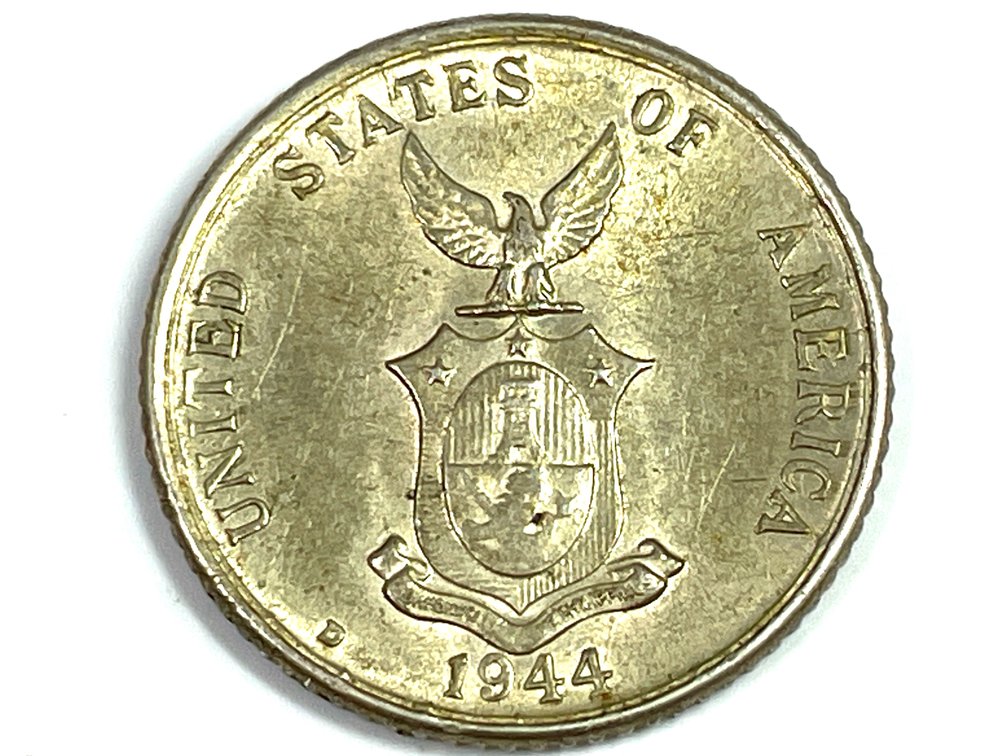 1944-D US-Philippines 20 Centavos - AU-UNC