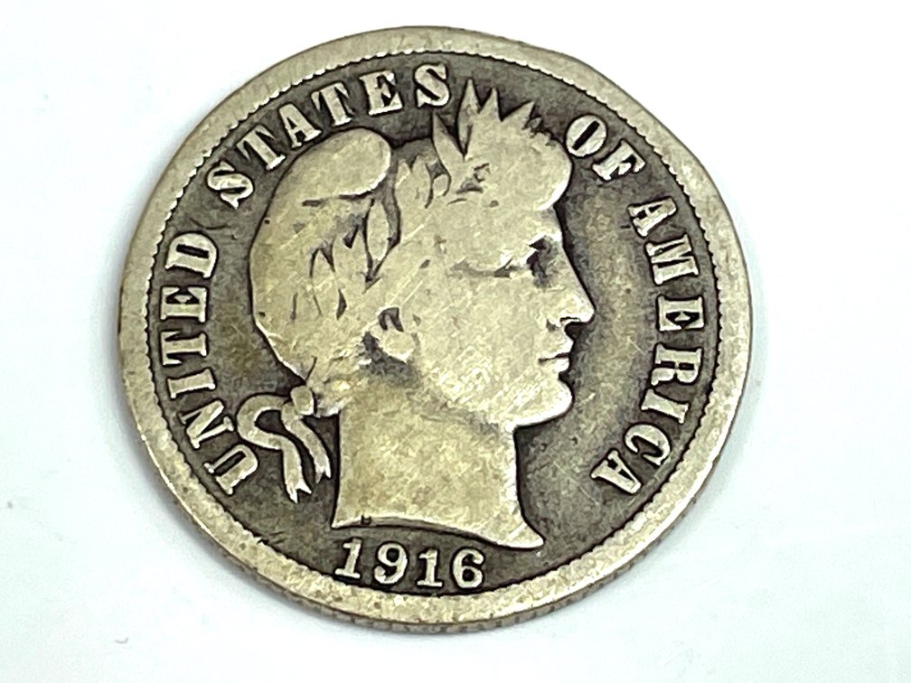 1916 Barber Dime - VG