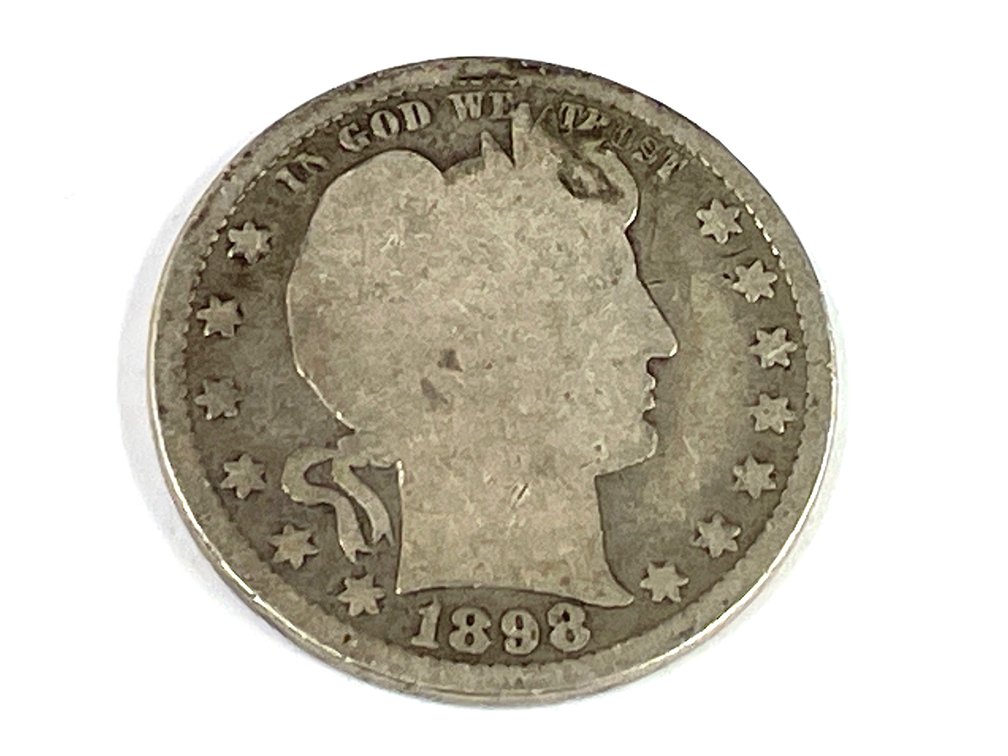 1898 Barber Quarter Dollar