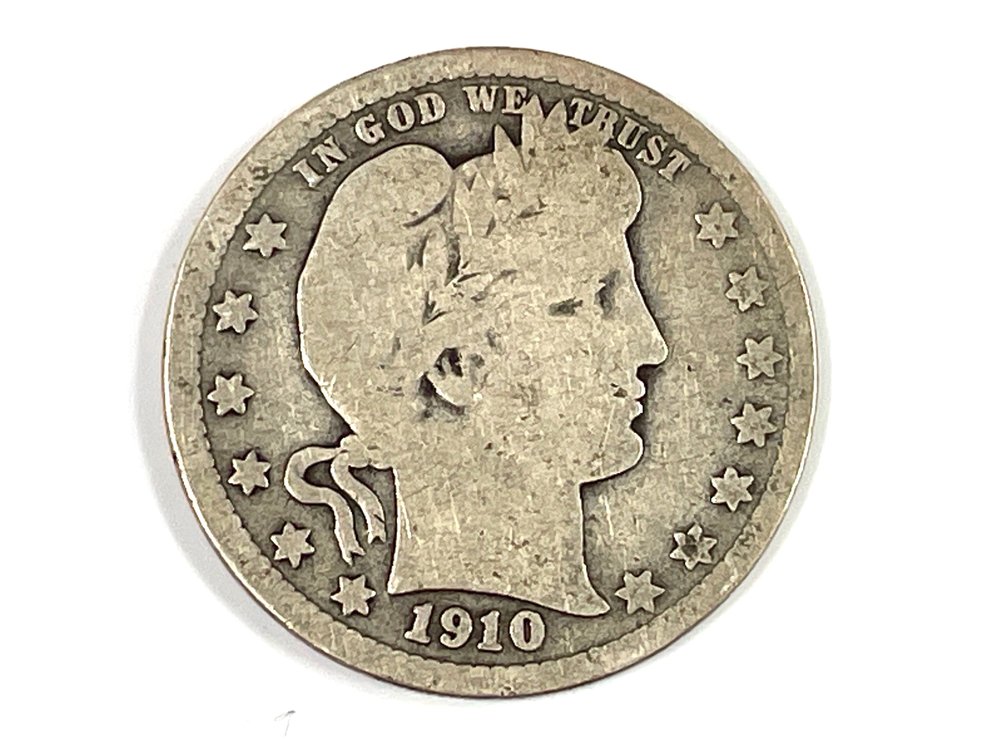 1910 Barber Quarter Dollar