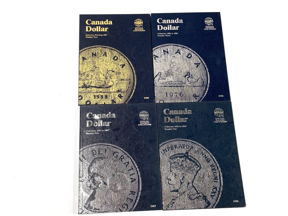 Four Empty Whitman Canada Dollar Coin Folders Vol 1-4