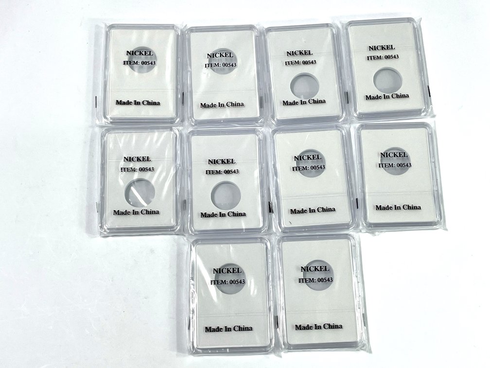 10 Empty Coin Holders / Slabs for Nickels