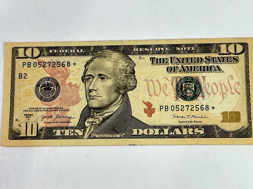 Series 2017-A $10 Federal Reserve Star Note