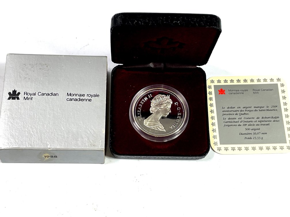 1988 Canada Les Forges du Saint-Maurice Silver Dollar