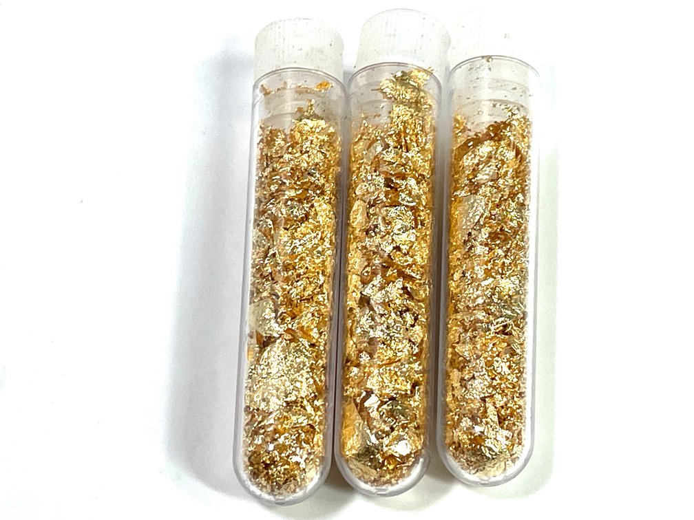 3 Vials of Gold Flakes