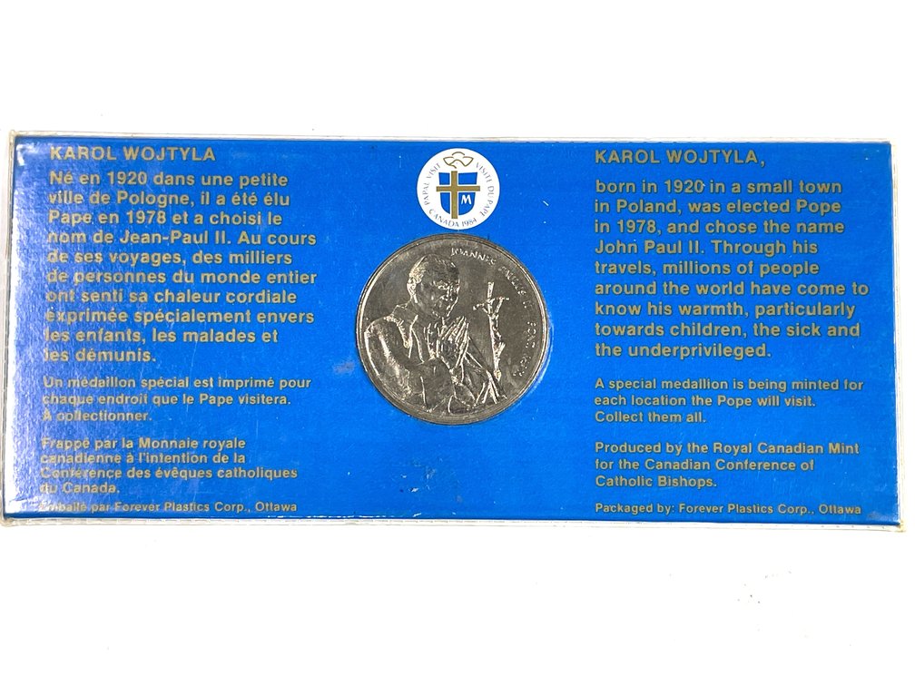 1984 RCM Pope John Paul II Fort Simpson Medallion