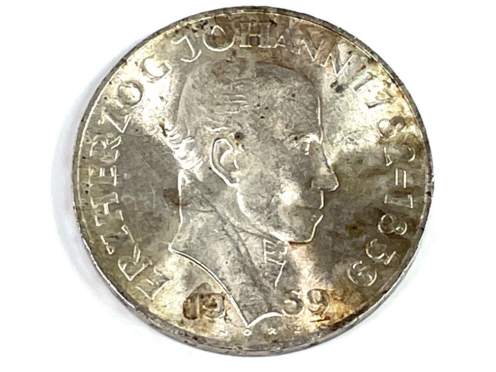 1959 Austria Erzherzog Johann 25 Schilling (.3344 oz Silver)