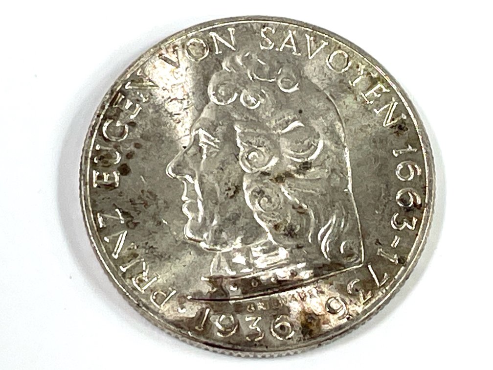 1936 Austria Prince Eugene 2 Schilling (.2469 oz Silver)