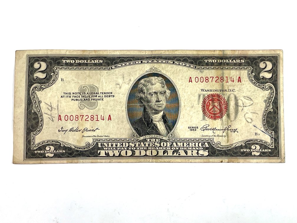1953 Series $2 United States Note Red Seal - VG